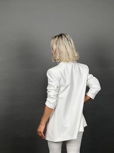 Milestone oversize beyaz reng blazer ceket #2