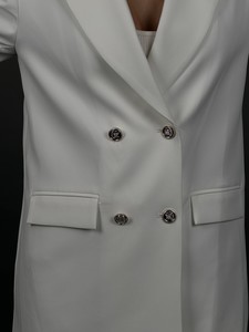 Milestone oversize beyaz reng blazer ceket #5